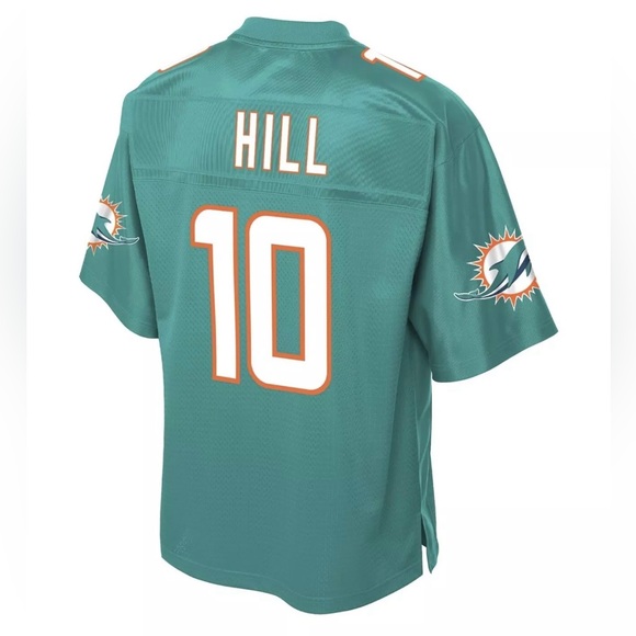 NFL PRO LINE Tyreek Hill #10 Aqua Miami Dolphins Player Game Jersey. Official. - Picture 3 of 4